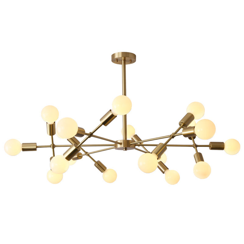 Lampade per lampadari radiali di semplicità moderna Lampade a sospensione in vetro per il ristorante