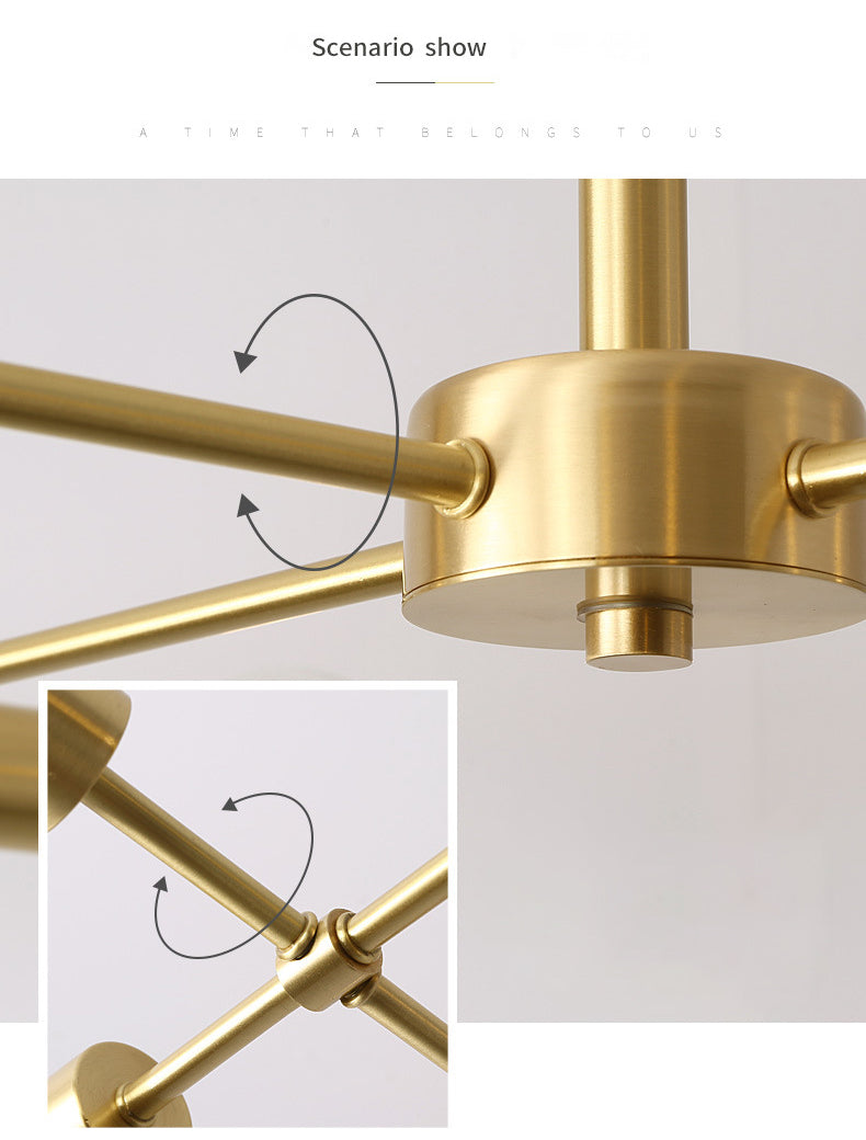 Lampade per lampadari radiali di semplicità moderna Lampade a sospensione in vetro per il ristorante