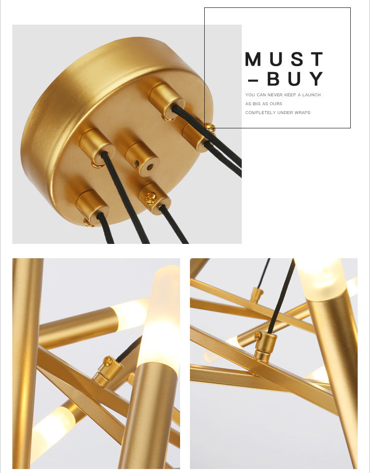 Postmoderne burst kroonluchter hanglamp acryl suspensie hanger licht voor woonkamer