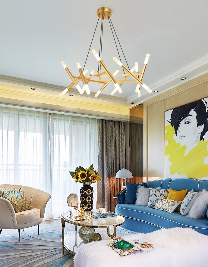 Postmoderne burst kroonluchter hanglamp acryl suspensie hanger licht voor woonkamer