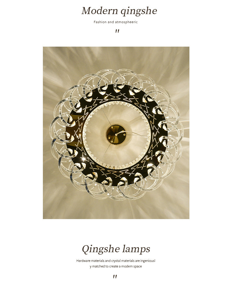 Postmodern Simplicity Geometric Hanging Chandelier Stainless Steel Suspension Lighting for Living Room