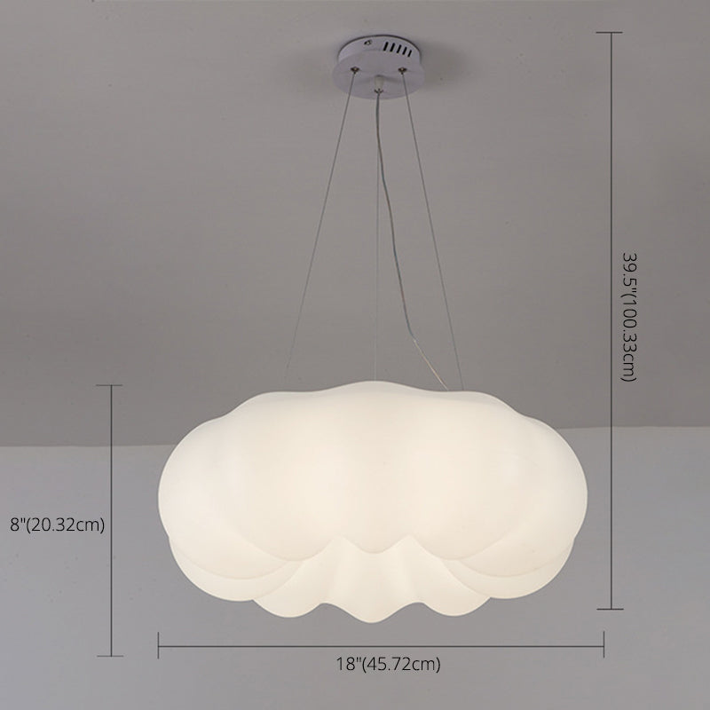 Nordic Minimalist Cloud Chandelier Lamp Resin Hanging Pendant Lights for Living Room