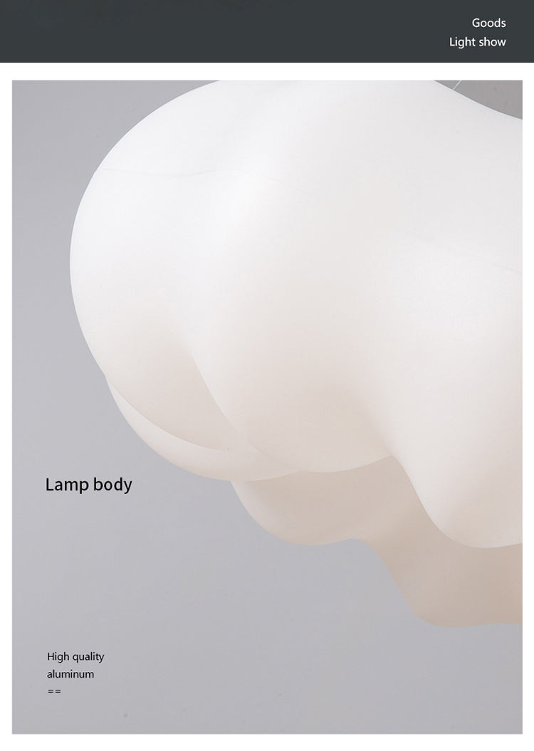 Nordic Minimalist Cloud Chandelier Lamp Resin Hanging Pendant Lights for Living Room