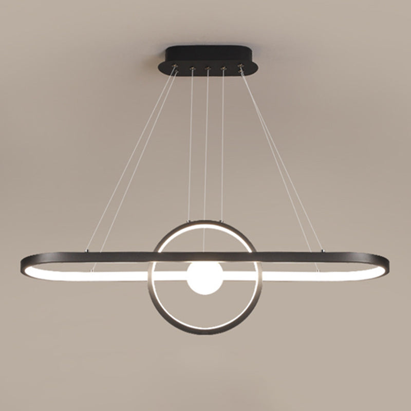 Contemporary Simplicity Ring Chandelier Pendant Light Acrylic Hanging Light Fixtures for Restaurant