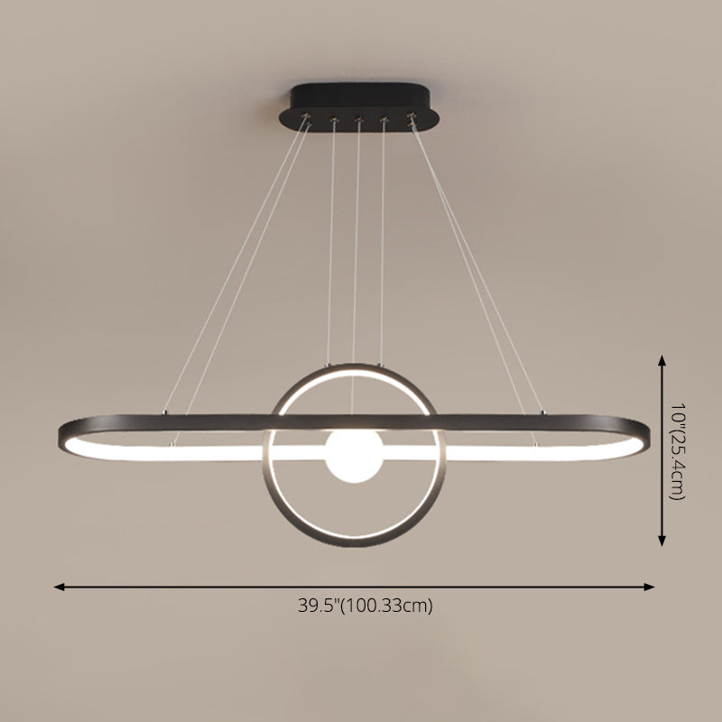 Contemporary Simplicity Ring Chandelier Pendant Light Acrylic Hanging Light Fixtures for Restaurant