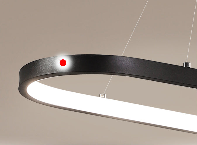 Contemporary Simplicity Ring Chandelier Pendant Light Acrylic Hanging Light Fixtures for Restaurant