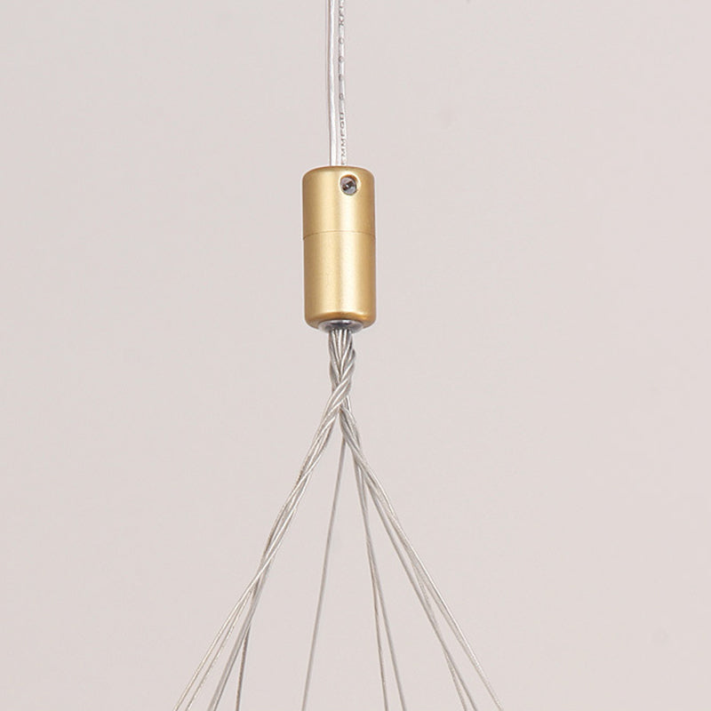 Modern Simplicity Oval Pendant Chandelier Metal Hanging Light Fixture for Coffee Shop