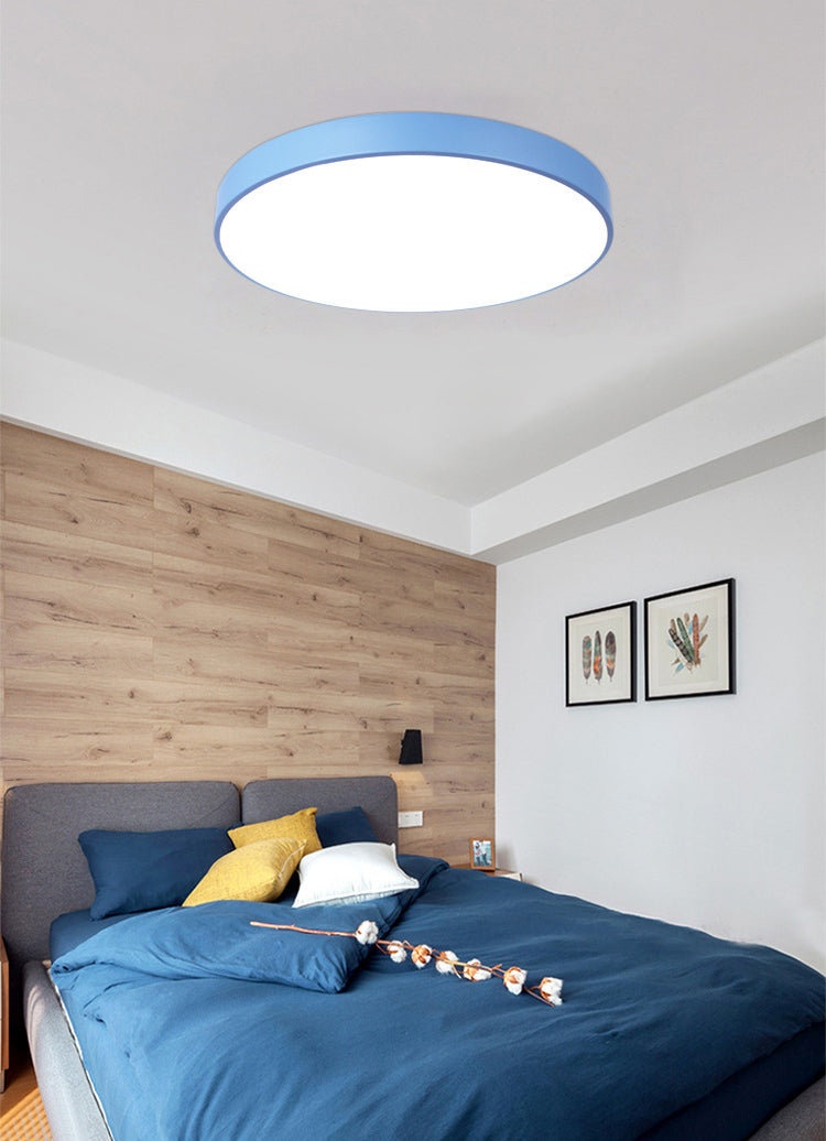 Nordic Style Metal Flush Mount Ceiling Lamp Round Shape LED Flush Mount Lighting for Bedroom