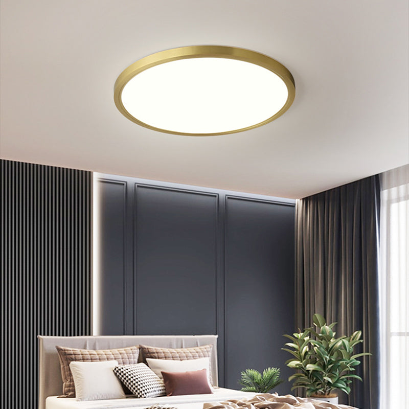Modern Minimalist Metal Flush Mount Ceiling Lamp Round Shape LED Flush Mount Lighting for Bedroom
