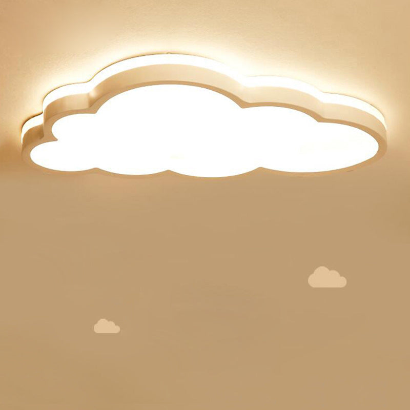 Nordic Style Metal Flush Mount Ceiling Lamp Cloud Shape LED Flush Mount Lighting for Kids Bedroom