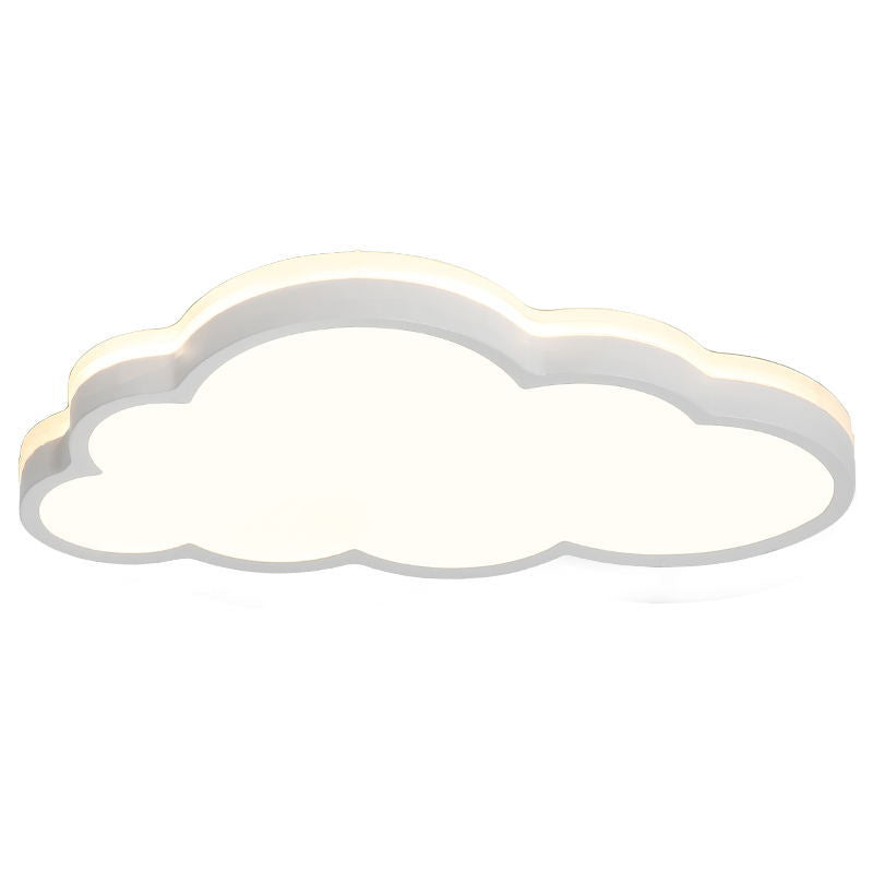 Nordic Style Metal Flush Mount Ceiling Lamp Cloud Shape LED Flush Mount Lighting for Kids Bedroom