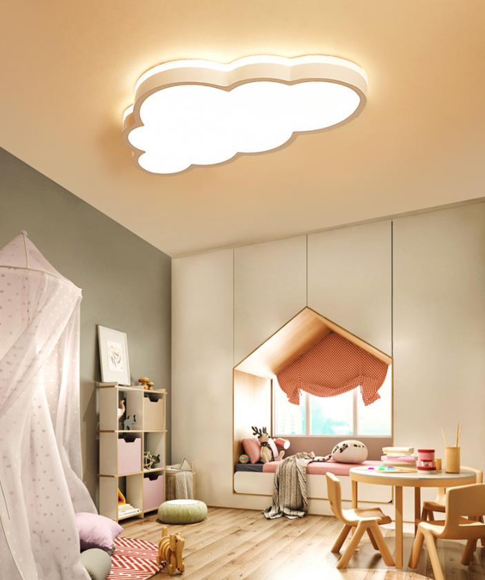 Nordic Style Metal Flush Mount Ceiling Lamp Cloud Shape LED Flush Mount Lighting for Kids Bedroom