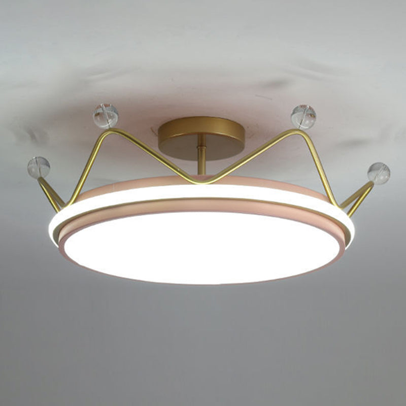 Corona semifulto monte leggero macaron nordico macarfull a soffitto metallico per la camera da letto per bambini