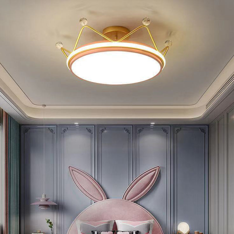 Corona semifulto monte leggero macaron nordico macarfull a soffitto metallico per la camera da letto per bambini