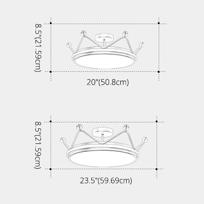 Corona semifulto monte leggero macaron nordico macarfull a soffitto metallico per la camera da letto per bambini