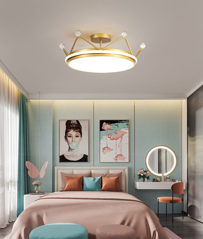 Corona semifulto monte leggero macaron nordico macarfull a soffitto metallico per la camera da letto per bambini