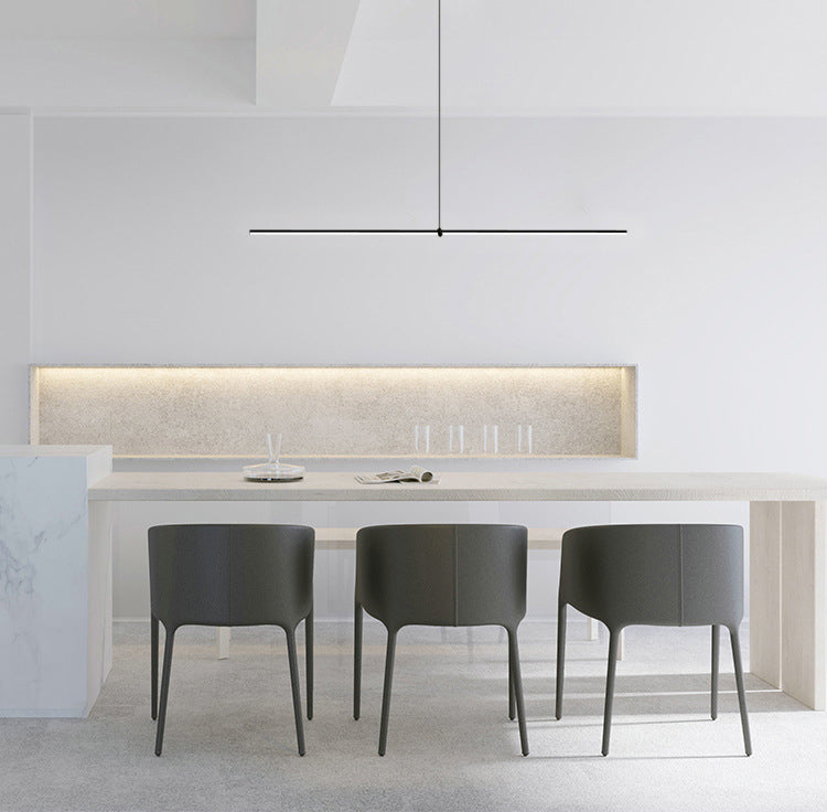 Slim Island Lighting Fixtures Metal Modern Simplicity Island Lighting Ideas for Restaurant