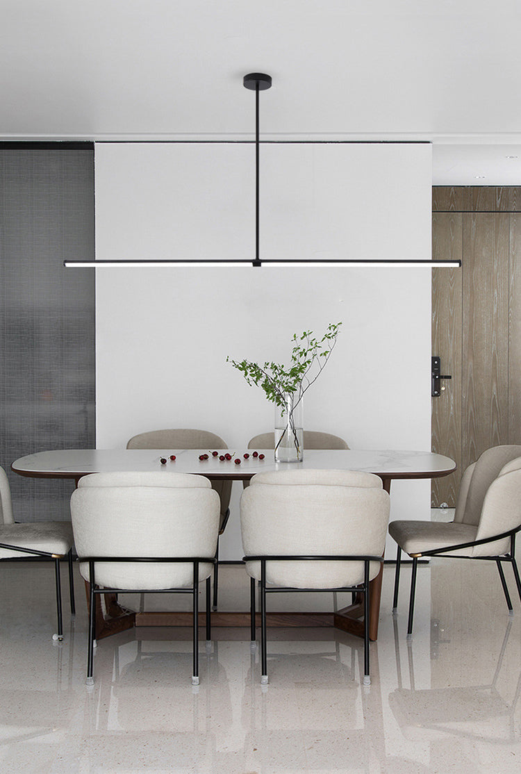 Slim Island Lighting Fixtures Metal Modern Simplicity Island Lighting Ideas for Restaurant