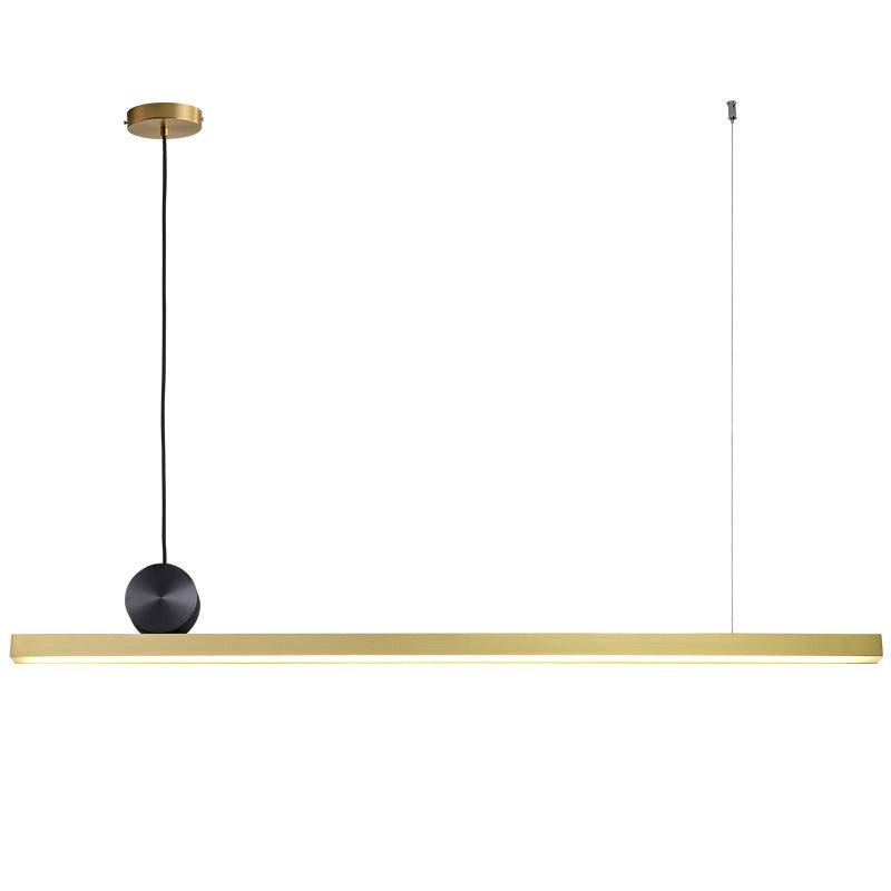 Linear Hanging Island Lights Metal Minimalist Pendant Lighting Fixtures for Restaurant