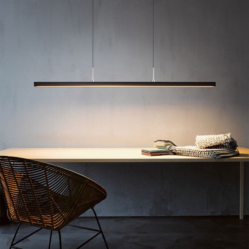 Lucitura lineare sull'illuminazione dell'isola acrilico moderno semplicità, luci dell'isola sospesa per il ristorante