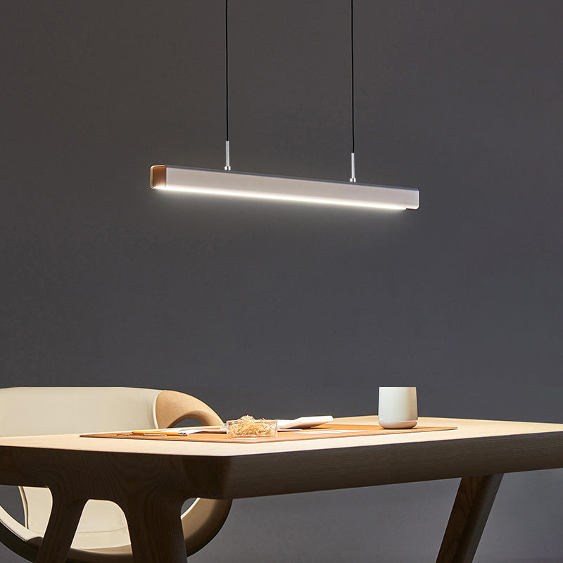 Lucitura lineare sull'illuminazione dell'isola acrilico moderno semplicità, luci dell'isola sospesa per il ristorante