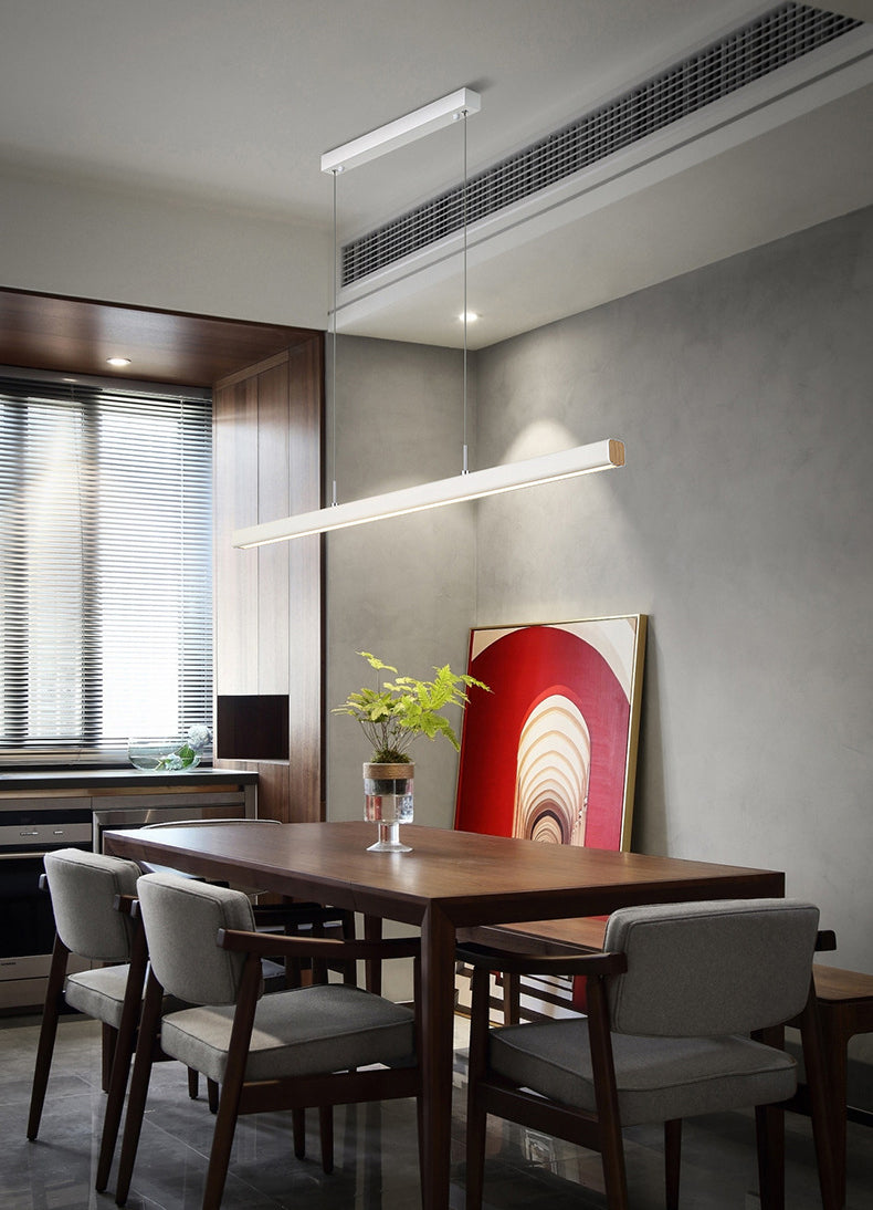 Lucitura lineare sull'illuminazione dell'isola acrilico moderno semplicità, luci dell'isola sospesa per il ristorante