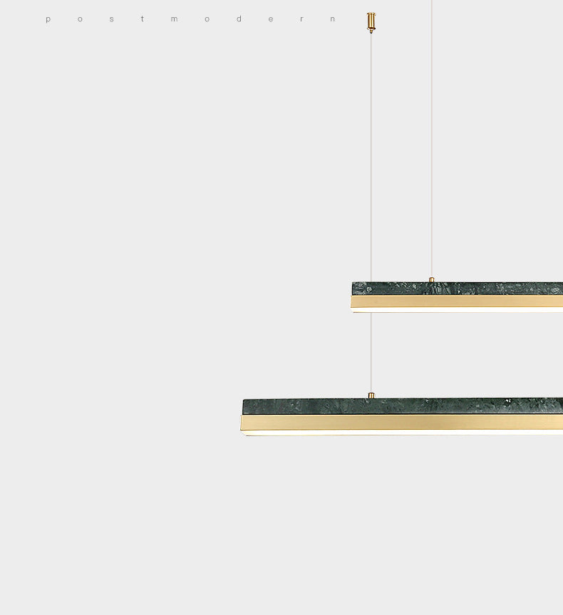 Luces colgantes de cocina grandes lineales Luz de la isla moderna acrílica para restaurante