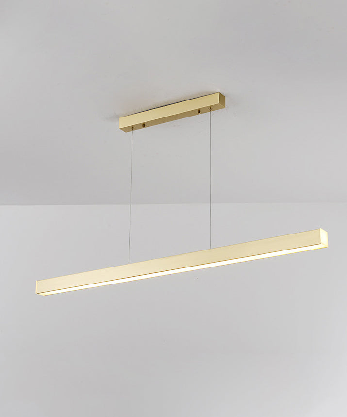 Linear Island Lighting Fixtures Metal Minimalism Pendant Lighting Fixtures for Restaurant