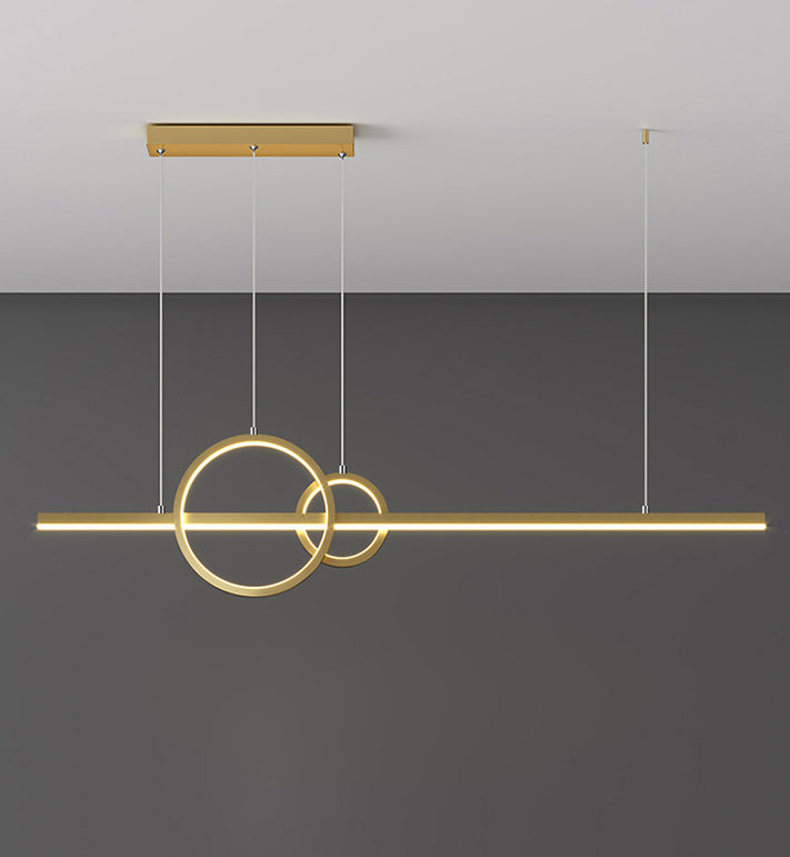 Circle Island Chandelier Lights Contemporary Metallic Chandelier Lighting Fixtures For Dining Table