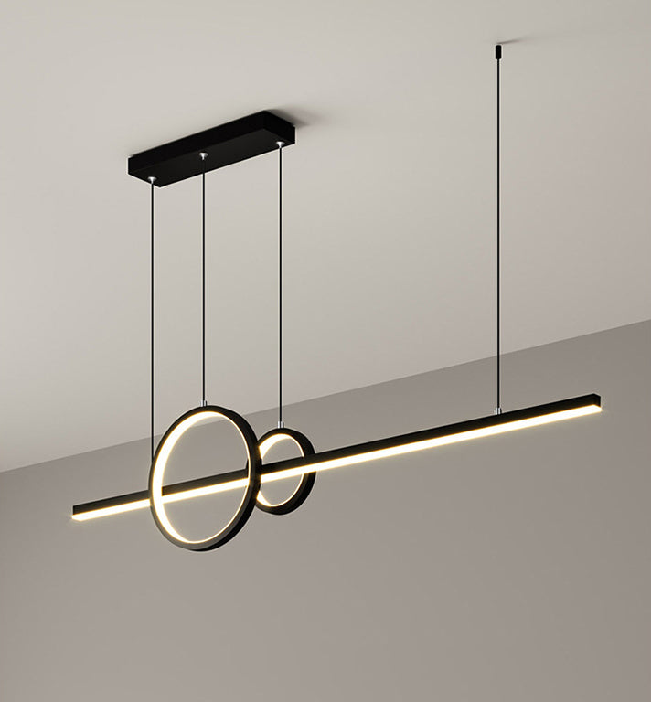 Circle Island Chandelier Lights Contemporary Metallic Chandelier Lighting Fixtures For Dining Table