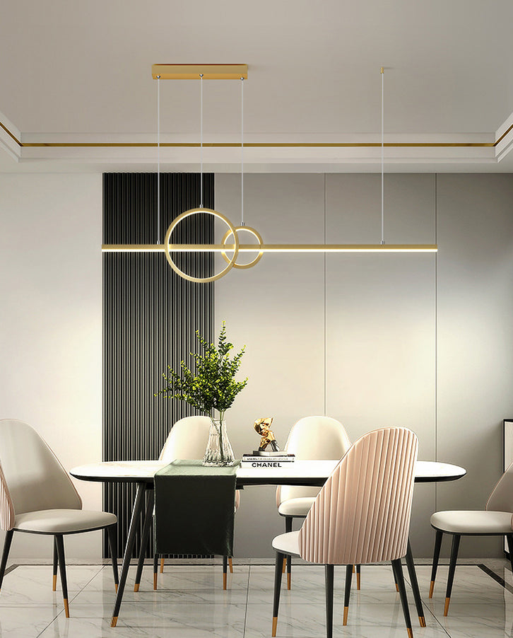 Circle Island Chandelier Lights Contemporary Metallic Chandelier Lighting Fixtures For Dining Table