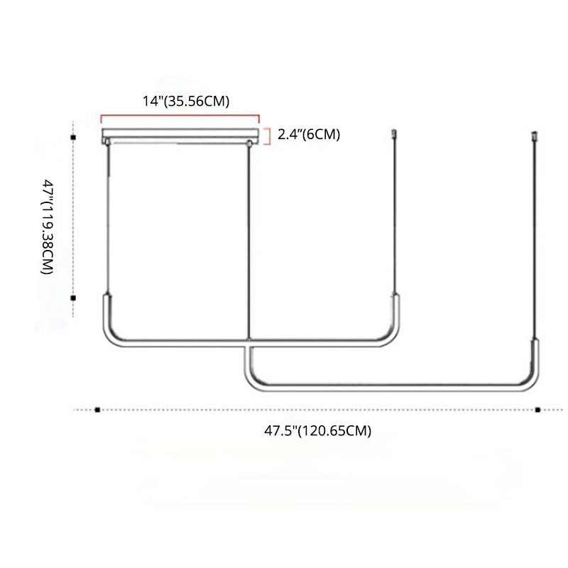 Overlapping Island Pendant Lights Ultra-Contemporary Acrylic Island Pendant Lights for Restaurant