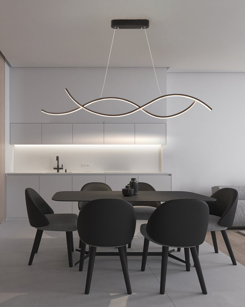 Luci a sospensione dell'isola dei viticci moderni fluidi di illuminazione il lampadario metallico per il ristorante