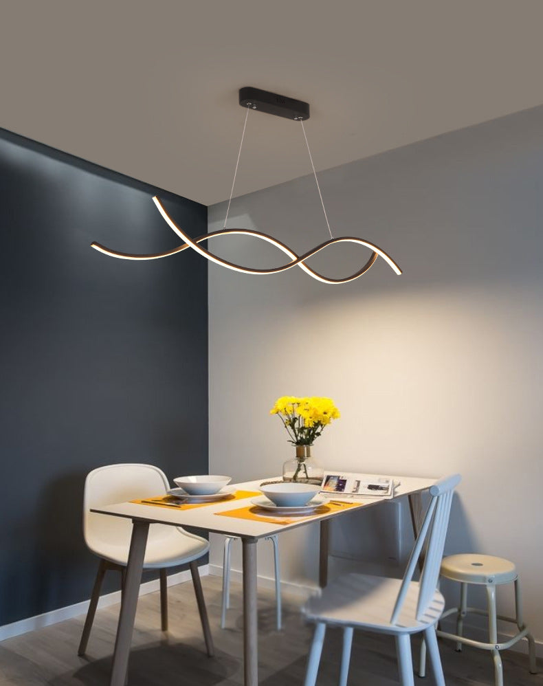 Luci a sospensione dell'isola dei viticci moderni fluidi di illuminazione il lampadario metallico per il ristorante