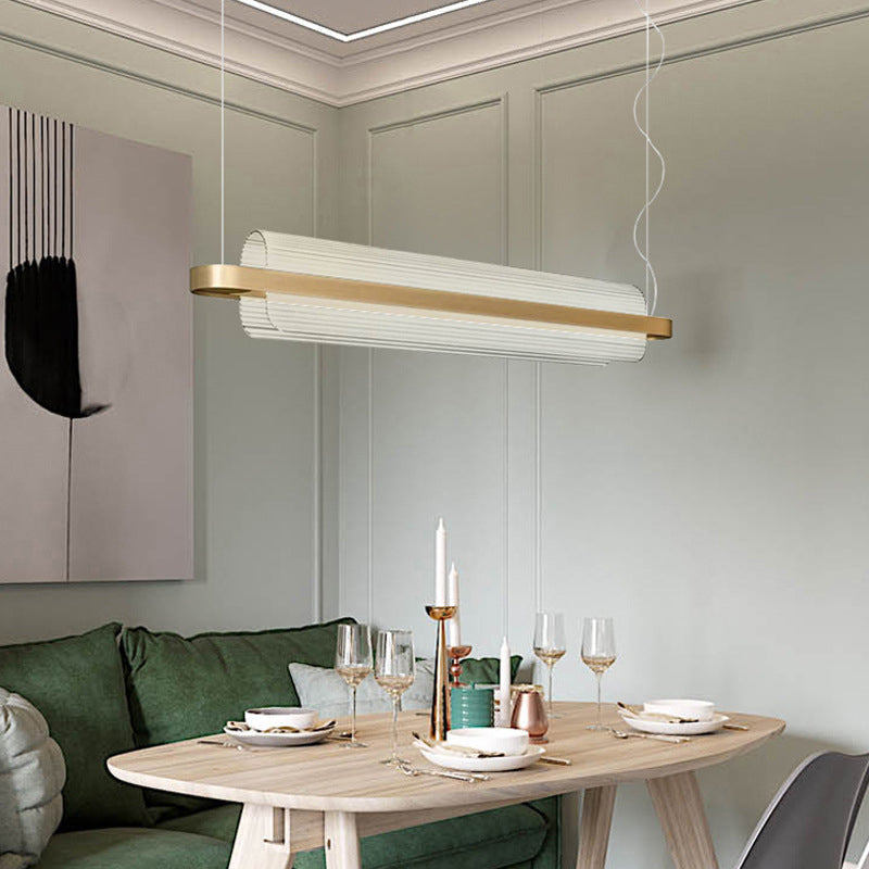 Curl Hanging Island Lights Ultra-Contemporary Acrilic lampadario Acriffetti di illuminazione per il ristorante