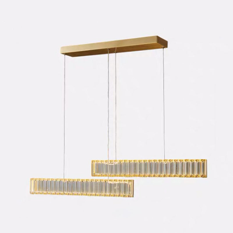 Linear Large Kitchen Pendant Lights Crystal Modern Simplicity Island Light for Living Room