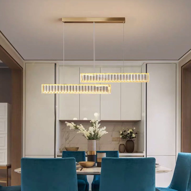 Linear Large Kitchen Pendant Lights Crystal Modern Simplicity Island Light for Living Room