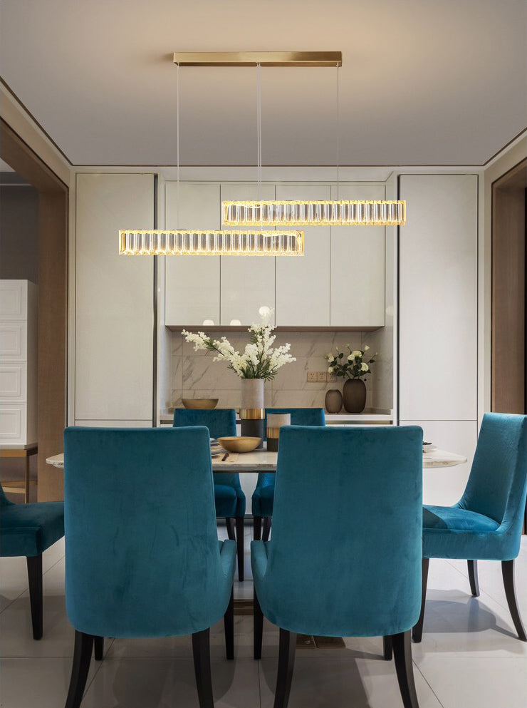 Linear Large Kitchen Pendant Lights Crystal Modern Simplicity Island Light for Living Room
