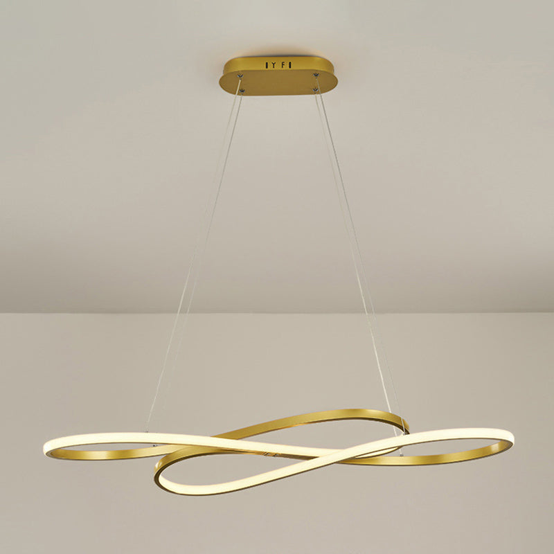 Twist Island Lighting Fixtures Metal Minimalism Pendant Lighting Fixtures for Restaurant