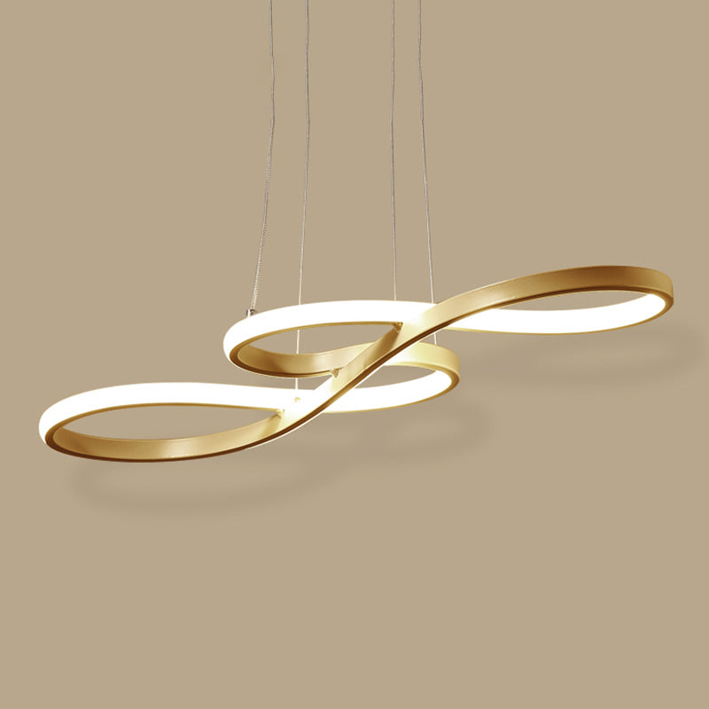 Musical Note Island Chandelier Lights Simplicity Acrylic Chandelier Lighting Fixtures for Living Room