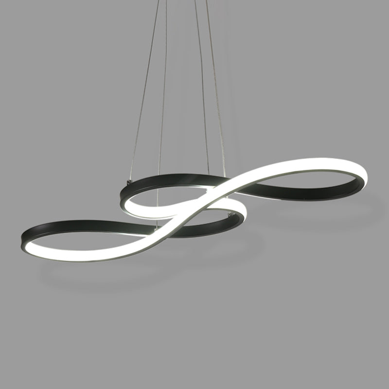 Musical Note Island Chandelier Lights Simplicity Acrylic Chandelier Lighting Fixtures for Living Room