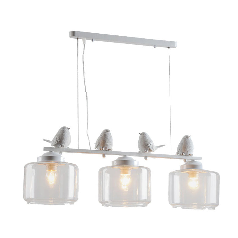 Drum Island Pendant Lights Ultra-Contemporary Clear Glass Island Pendant Lights for Restaurant