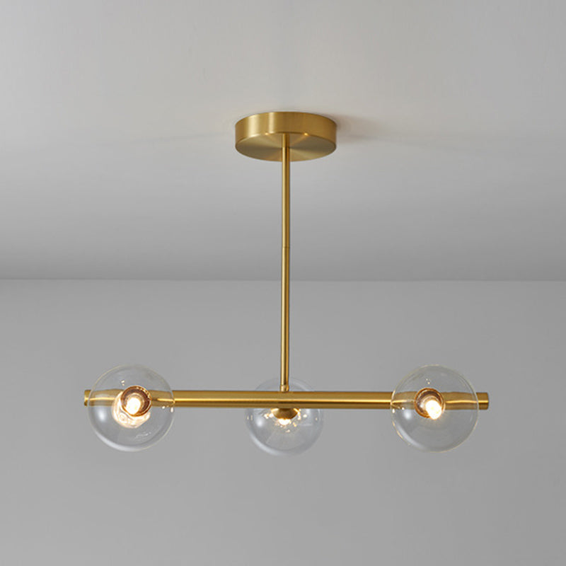 Sphere Island Pendant Lights Modern Glass Chandelier Lighting Fixtures for Restaurant