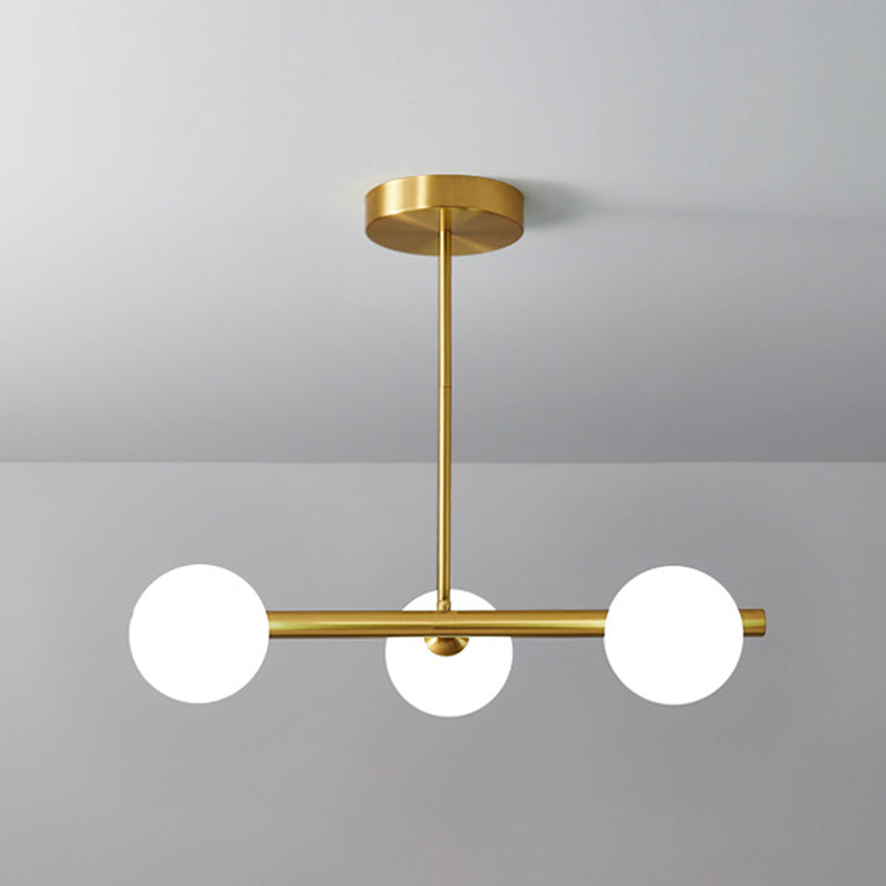 Sphere Island Pendant Lights Modern Glass Chandelier Lighting Fixtures for Restaurant