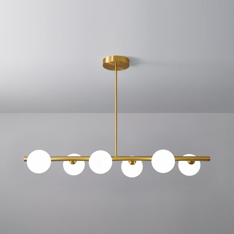 Sphere Island Pendant Lights Modern Glass Chandelier Lighting Fixtures for Restaurant