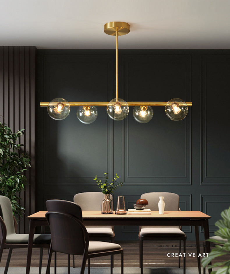 Sphere Island Pendant Lights Modern Glass Chandelier Lighting Fixtures for Restaurant