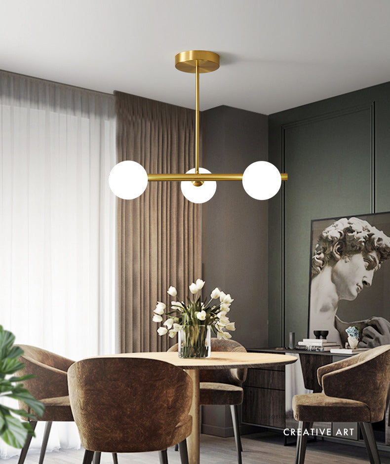 Sphere Island Pendant Lights Modern Glass Chandelier Lighting Fixtures for Restaurant