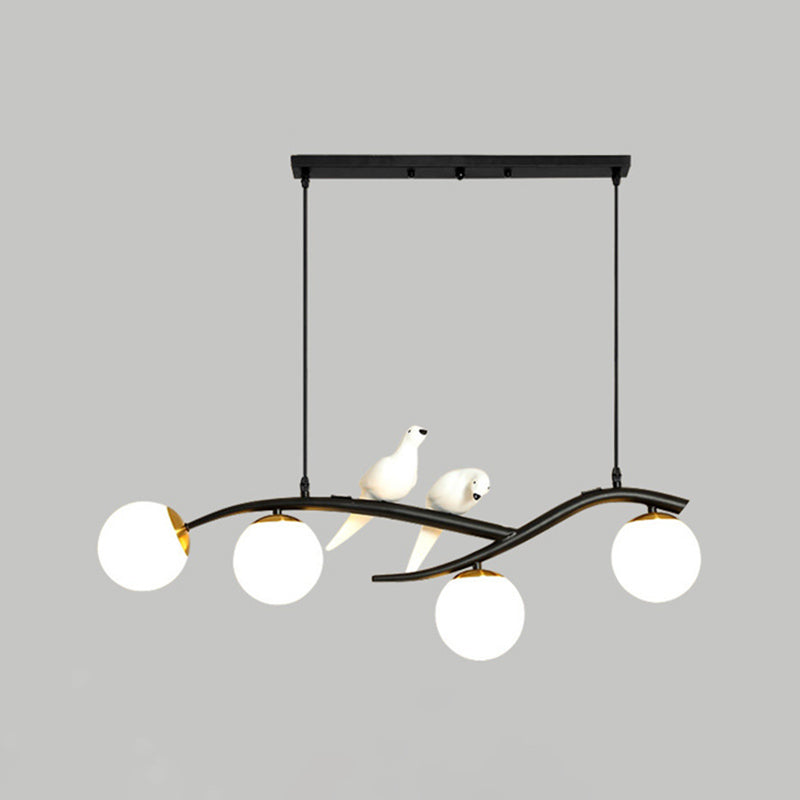 Spherical Large Kitchen Pendant Lights Glass Modern Simplicity Island Chandelier Lights for Restaurant