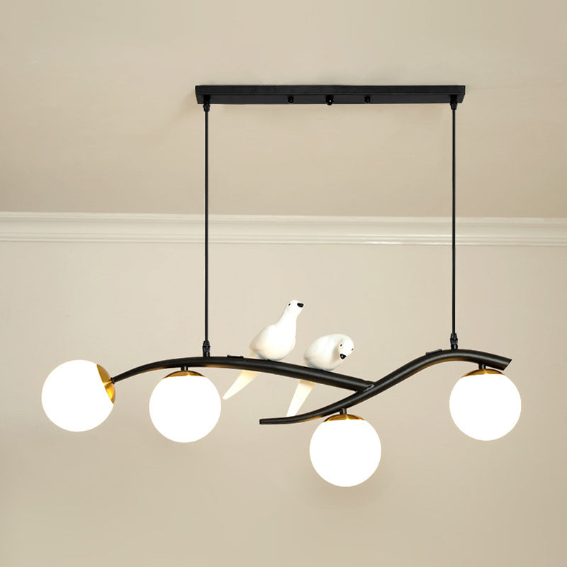 Spherical Large Kitchen Pendant Lights Glass Modern Simplicity Island Chandelier Lights for Restaurant