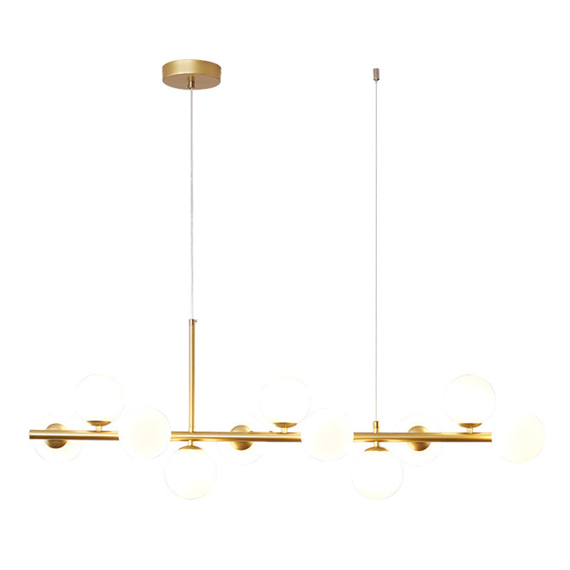 Round Island Chandelier Lights Contemporary Glass Chandelier Lighting Fixtures for Dining Table